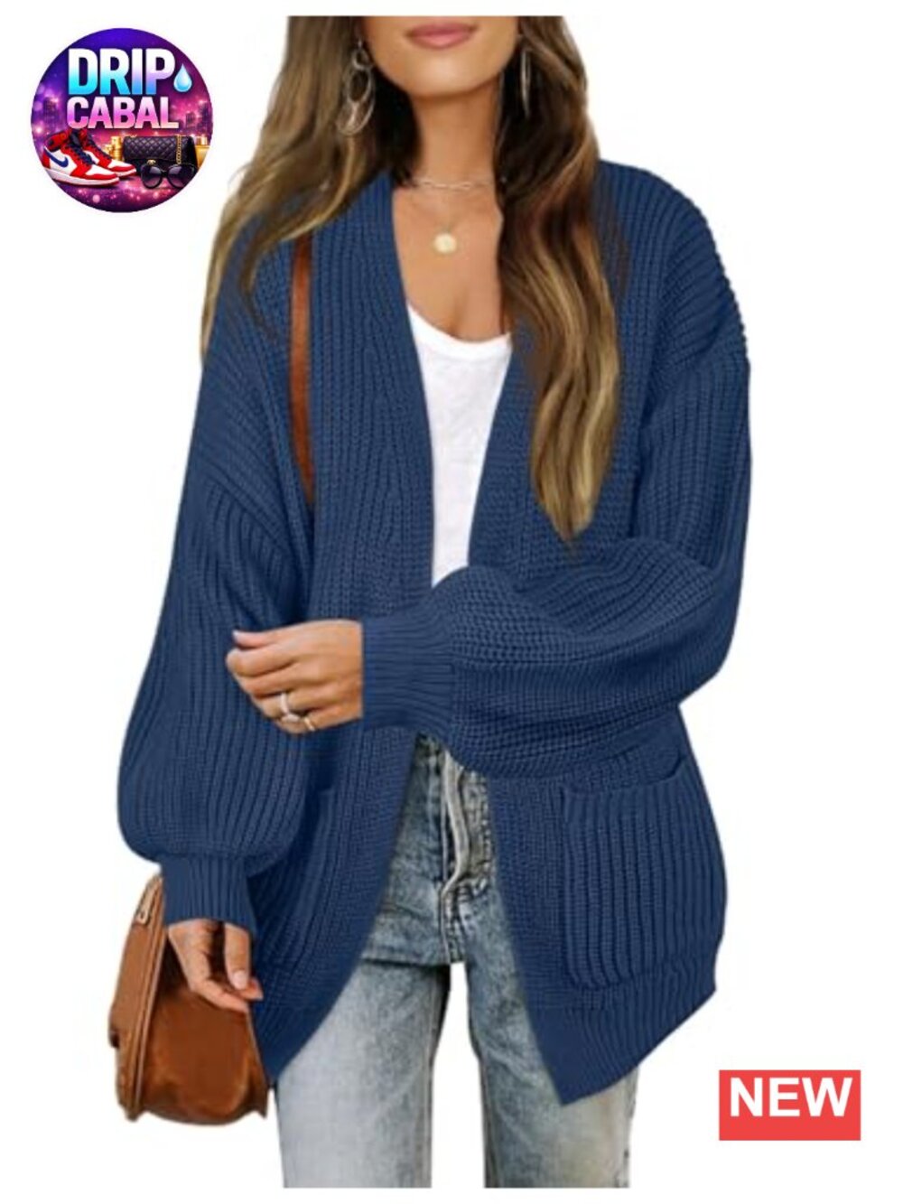 Oversized Cardigan Sweater Women Long Sleeve Open Front